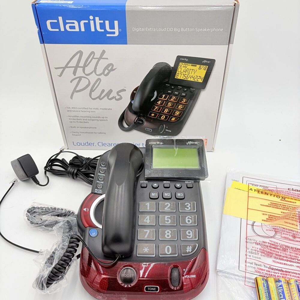 NOB Clarity Alto Loud Big Button Amplifier Speakerphone TIA 4953 Certified